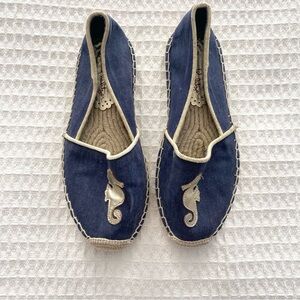 Lilly Pulitzer Lia Blue Seahorse Espadrilles size 8